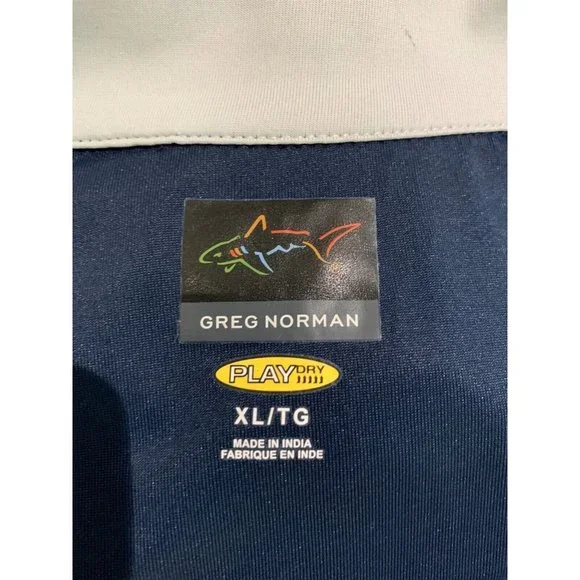 Greg Norman Men Performance Quarter Zip Pullover Golf Shirt Sweater Blue Size XL - Picture 6 of 8